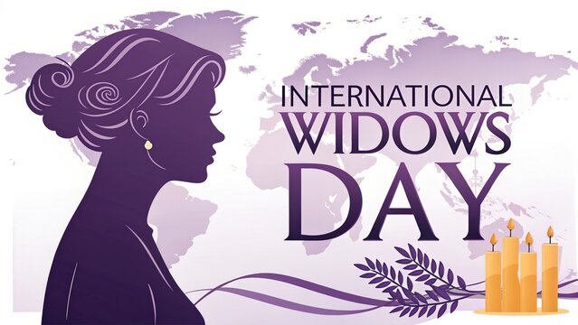 International Widows' Day, Minimalist tribute to love that endures beyond physical absence.