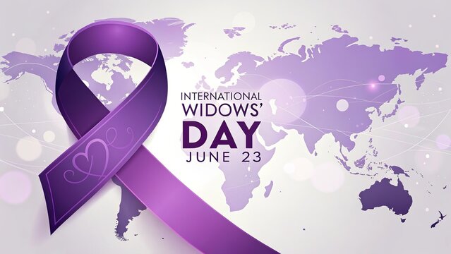 International Widows Day, Shimmering purple tribute highlights widows' often-overlooked struggles.