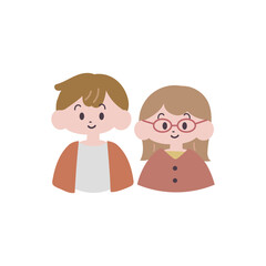 上半身のアイコンA【男女】