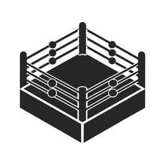 Boxing Ring icon silhouette vector illustration