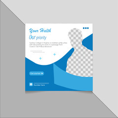 Creative and corporate modern Social media post design Template