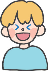 男の子の手描きイラスト