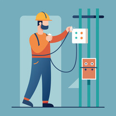 man with a power cable