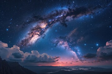 Enchanting Celestial Scenery: Profound Beauty of the Infinite Cosmos and Vast Night Sky