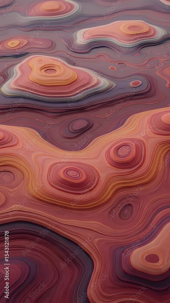 Poster Abstract 3D Gradient Terrain Relief Map Topography Texture Pixel