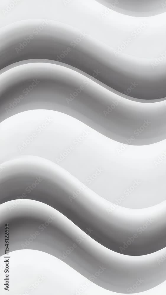 Poster Abstract 3D White Gray Wave Texture Seamless Background Pattern