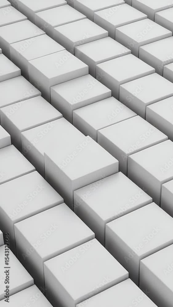 Poster abstract 3d white cubes background pattern texture geometric modern
