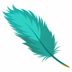 Fototapeta premium Fluffy Feather Vector Art | Generative AI Linocut Silhouette Design