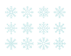 Geometric Snowflake Vector Graphic