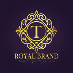 Letter  luxury gold logo concept