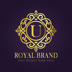 Letter  luxury gold logo concept