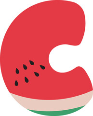 Watermelon Alphabet Letters A to Z – Fun and Juicy Cartoon Font for Summer and Kids Designs