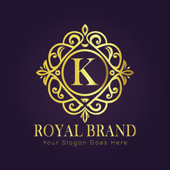 Letter  luxury gold logo concept