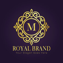 Letter  luxury gold logo concept