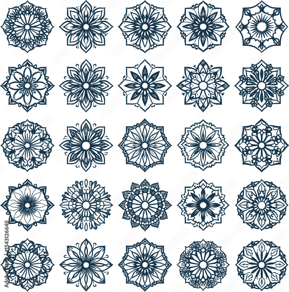 Poster set of editable black and white vector icons for web and app design