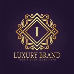 Letter  luxury gold logo concept