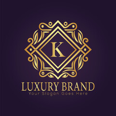 Letter  luxury gold logo concept