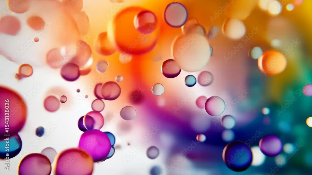 Poster vibrant abstract background with colorful bokeh circles and gradient patterns