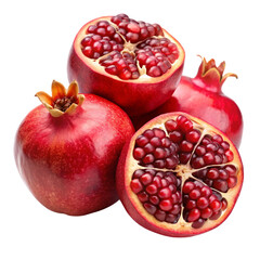 pomegranate on white background