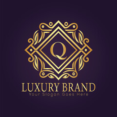 Letter  luxury gold logo concept