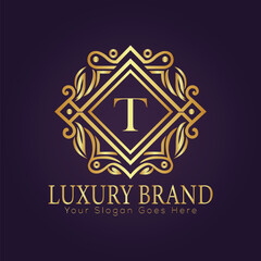 Letter  luxury gold logo concept