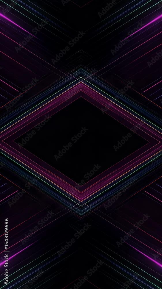 Poster abstract background motion graphics neon light pattern loop