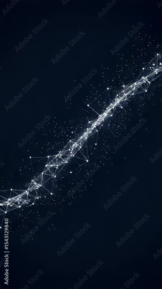 Aufkleber abstract background motion graphics with glowing dots and lines