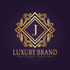 Letter  luxury gold logo concept