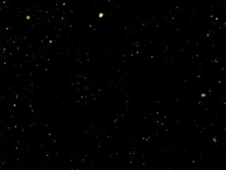 Obraz premium Elegant gold splatter texture on a black background. Abstract vector ink drops and glittery specks create a luxurious and festive design. Perfect for invitations, packaging, posters, brandin