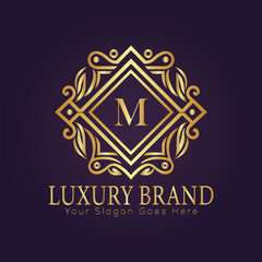 Letter  luxury gold logo concept