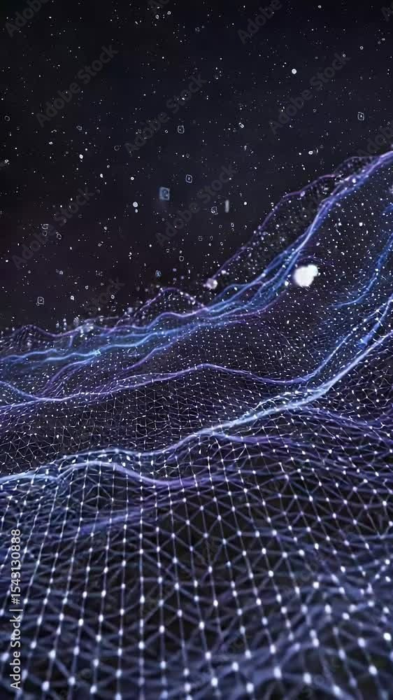Poster abstract background network data technology blue line background