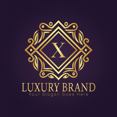Letter  luxury gold logo concept