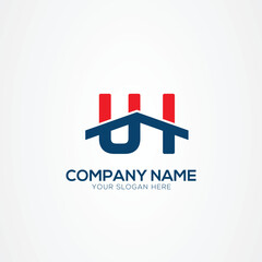 UI IU Creative Modern Letters Logo Design Element