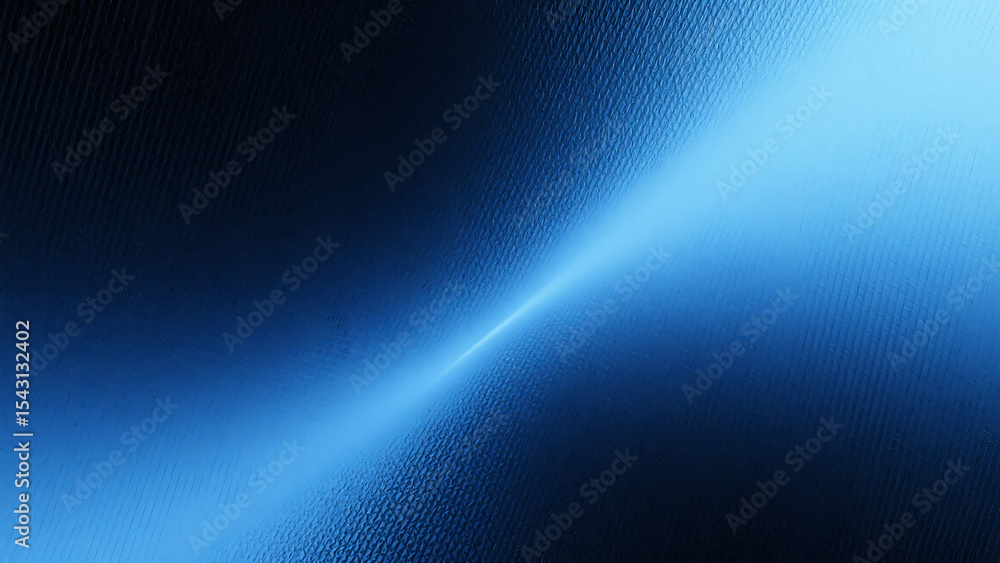 Poster abstract blue background with a diagonal light beam and textured surface gradient transition