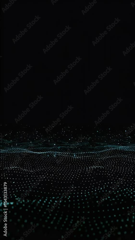 Poster abstract background particle wave dark technology motion graphic