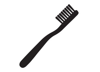Toothbrush logo silhouette vector, Toothbrush logo icon, toothbrush silhouette vector illustration, simple black toothbrush silhouette logo vector on a white background.