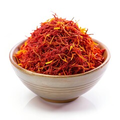 Naklejka premium Saffron bowl food on white background