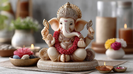 beautiful statue of lord ganesha