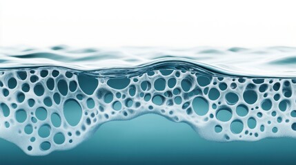 Abstract water surface with textured foam