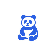 Simple blue panda icon