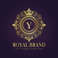 Letter  luxury gold logo concept