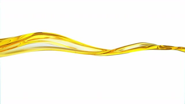 Super Slow Motion Oil Splash in High-Speed 1000fps Isolated on White Background.
