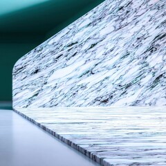 Abstract Marble Texture Background with Teal Accents