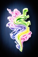 Abstract Pastel Swirls on Dark Background