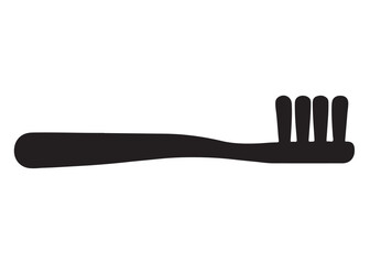 Toothbrush logo silhouette vector, Toothbrush logo icon, toothbrush silhouette vector illustration, simple black toothbrush silhouette logo vector on a white background.