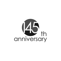 anniversary logo design, 145th anniversary, symbol, icon, party, logo design for 145th anniversary, vector, success, illustration, birthday, symbol, background, year, congratulations, greeting