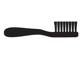 Toothbrush logo silhouette vector, Toothbrush logo icon, toothbrush silhouette vector illustration, simple black toothbrush silhouette logo vector on a white background.
