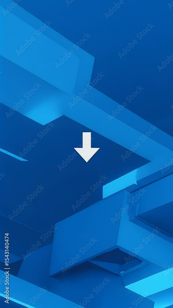 Poster abstract blue 3d shape arrow background structure geometric