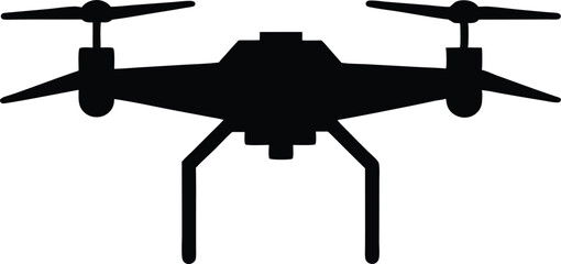 Drone silhouette vector, drone camera icon,flying drone illustration