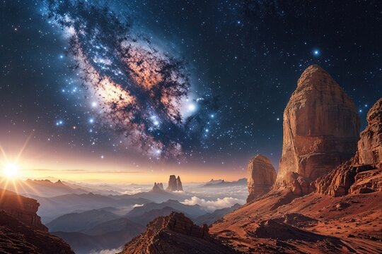 Cosmic Exploration of Stellar Neighborhoods and Breathtaking Celestial Landscapes